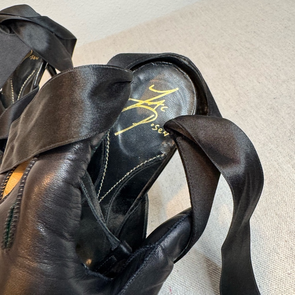 Zac Posen Black Satin Women's Heels - Picture 10 of 12